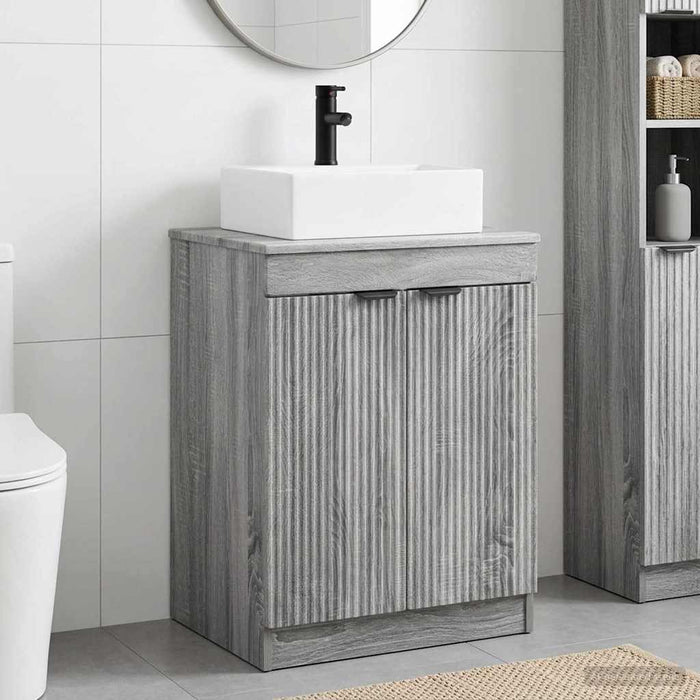 Set de mobilier pentru baie Sonoma gri Lemn prelucrat WALTI