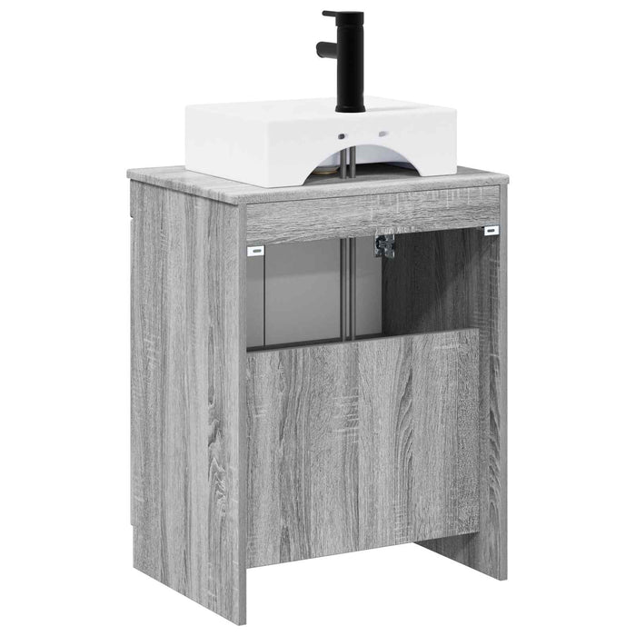 Set de mobilier pentru baie Sonoma gri Lemn prelucrat WALTI