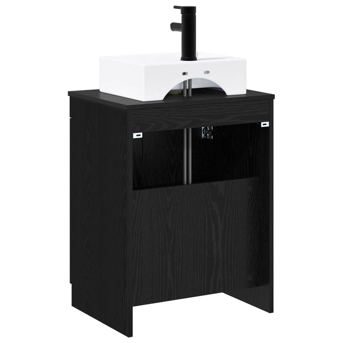 Set de mobilier pentru baie Stejar Negru Lemn prelucrat WALTI