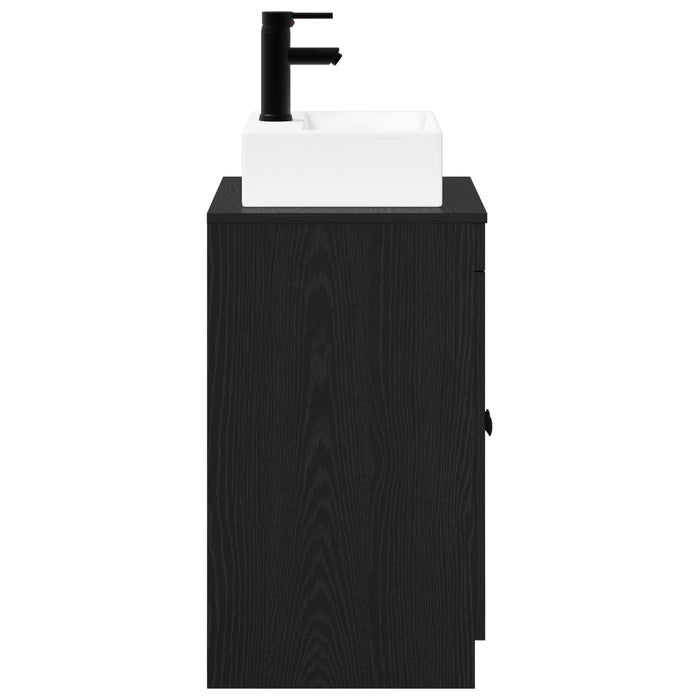 Set de mobilier pentru baie Stejar Negru Lemn prelucrat WALTI