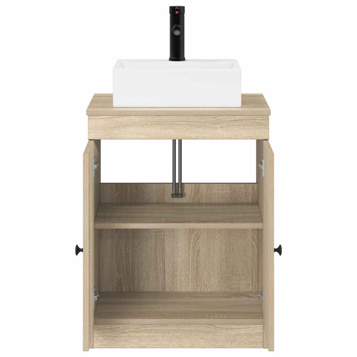 Set de mobilier pentru baie Stejar Sonoma Lemn prelucrat WALTI