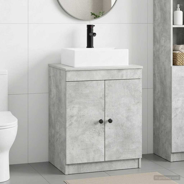 Set de mobilier pentru baie Gri Beton Lemn prelucrat WALTI