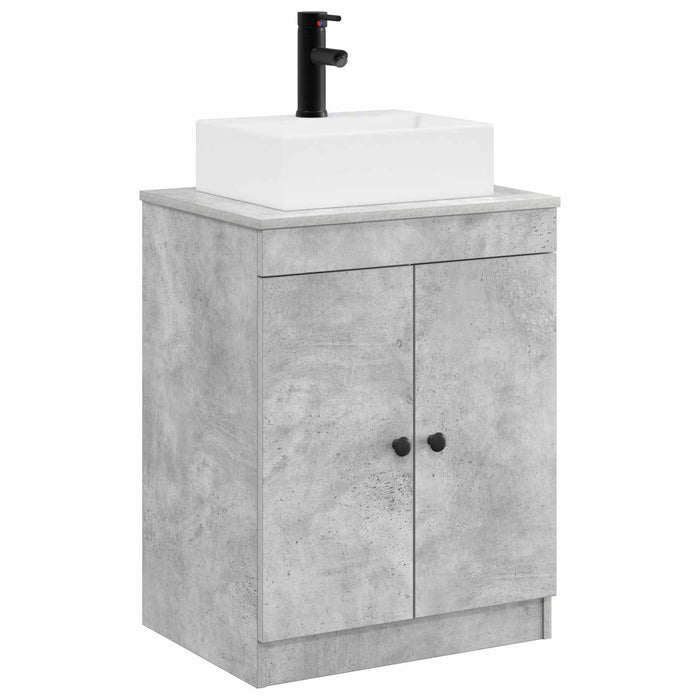 Set de mobilier pentru baie Gri Beton Lemn prelucrat WALTI