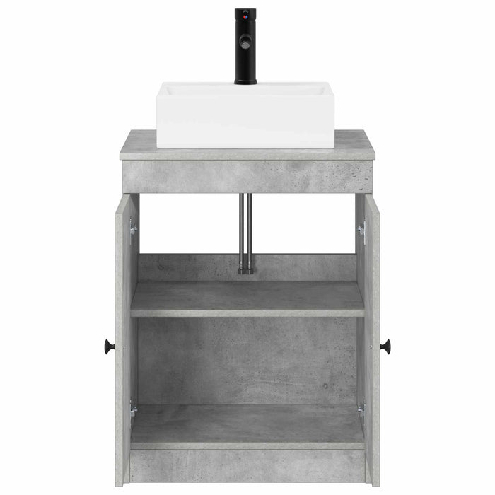 Set de mobilier pentru baie Gri Beton Lemn prelucrat WALTI