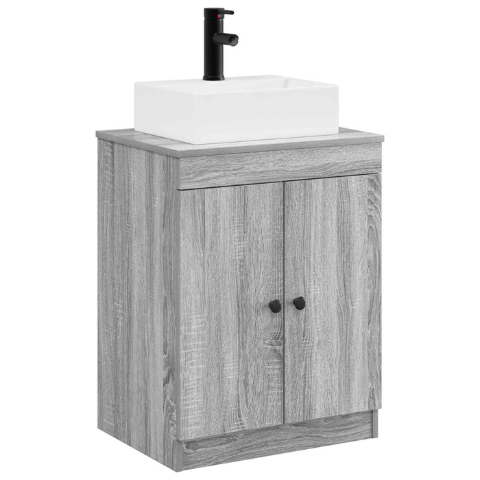 Set de mobilier pentru baie Sonoma gri Lemn prelucrat WALTI