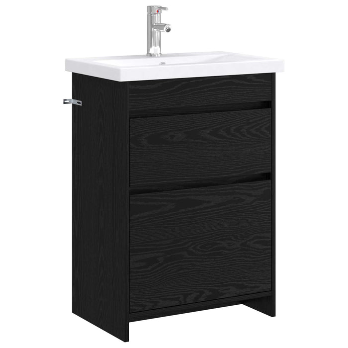 Set de mobilier pentru baie Stejar Negru 61 x 40 x 84,5 cm WALTI
