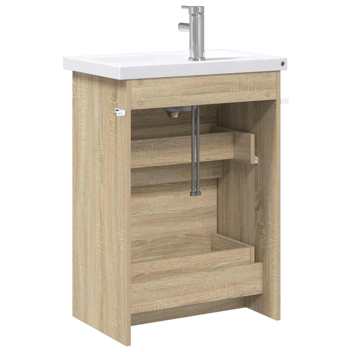 Set de mobilier pentru baie Stejar Sonoma 61 x 40 x 84,5 cm WALTI