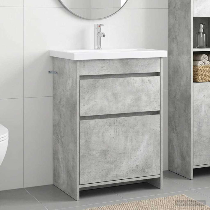 Set de mobilier pentru baie Gri Beton 61 x 40 x 84,5 cm WALTI