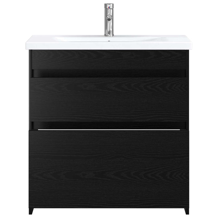Set de mobilier pentru baie Stejar Negru 81 x 40 x 84,5 cm WALTI