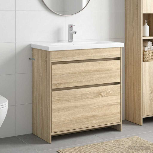 Set de mobilier pentru baie Stejar Sonoma 81 x 40 x 84,5 cm - WALTI WALTI