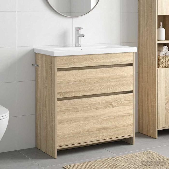 Set de mobilier pentru baie Stejar Sonoma 81 x 40 x 84,5 cm WALTI