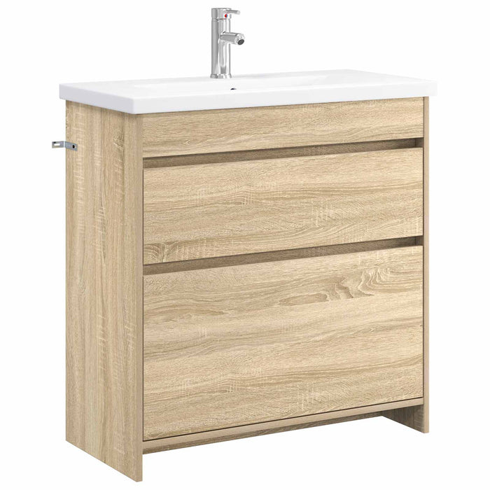 Set de mobilier pentru baie Stejar Sonoma 81 x 40 x 84,5 cm WALTI