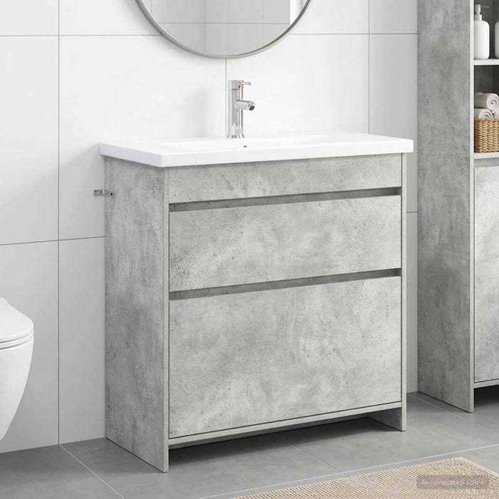 Set de mobilier pentru baie Gri Beton 81 x 40 x 84,5 cm WALTI