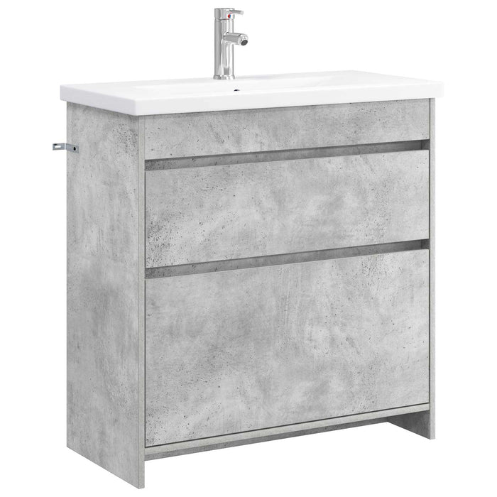 Set de mobilier pentru baie Gri Beton 81 x 40 x 84,5 cm WALTI
