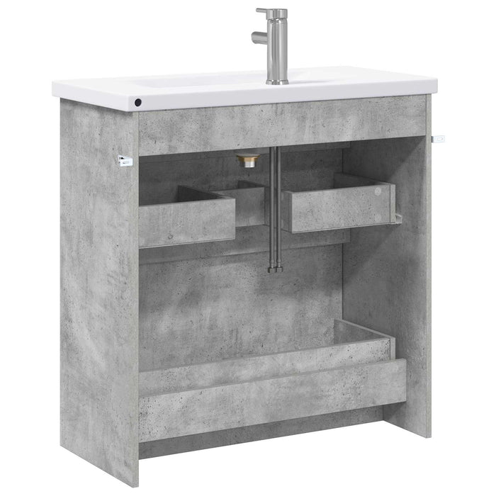Set de mobilier pentru baie Gri Beton 81 x 40 x 84,5 cm WALTI