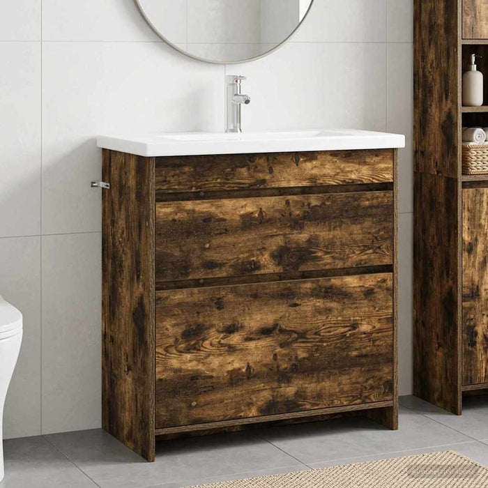 Set de mobilier pentru baie Stejar fumuriu 81 x 40 x 84,5 cm WALTI