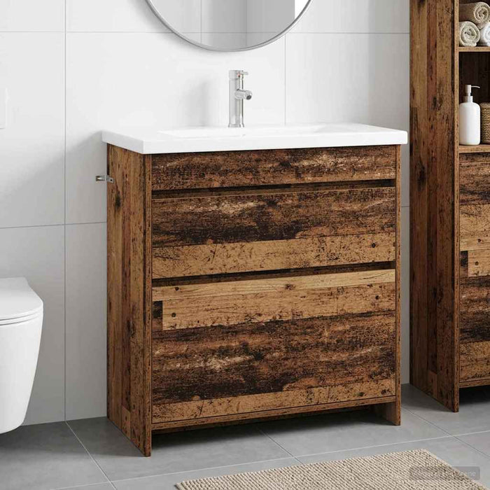 Set de mobilier pentru baie Lemn vechi 81 x 40 x 84,5 cm WALTI