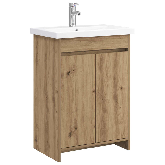 Set de mobilier pentru baie Stejar Artizanal 61 x 40 x 84,5 cm WALTI