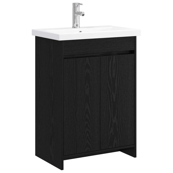 Set de mobilier pentru baie Stejar Negru 81 x 40 x 84,5 cm WALTI