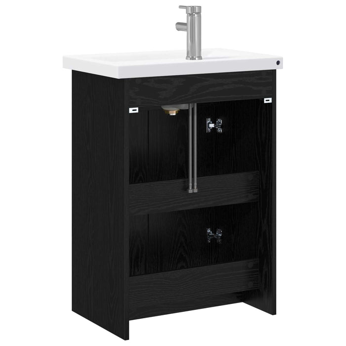 Set de mobilier pentru baie Stejar Negru 81 x 40 x 84,5 cm WALTI