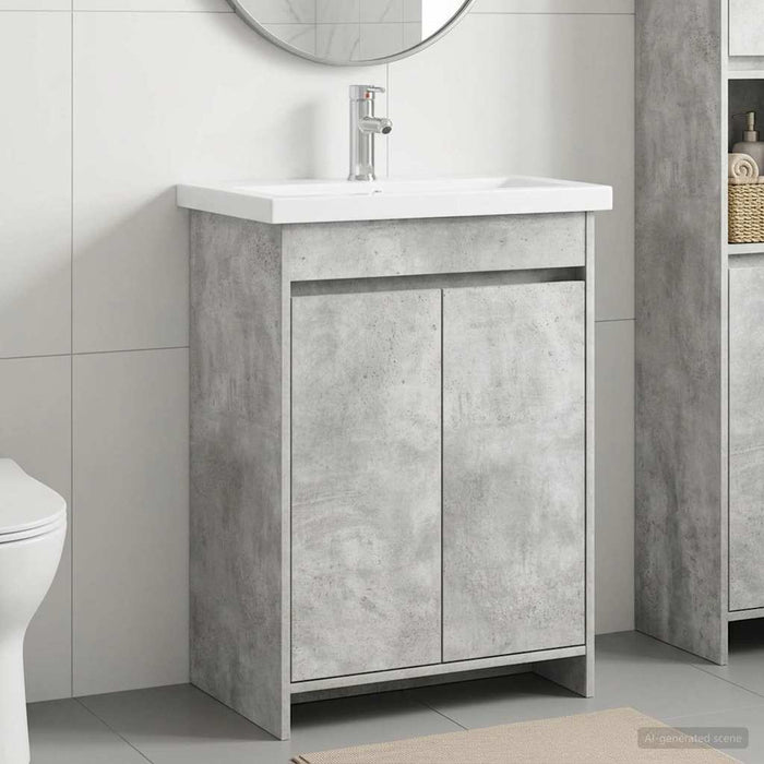 Set de mobilier pentru baie Gri Beton 81 x 40 x 84,5 cm WALTI