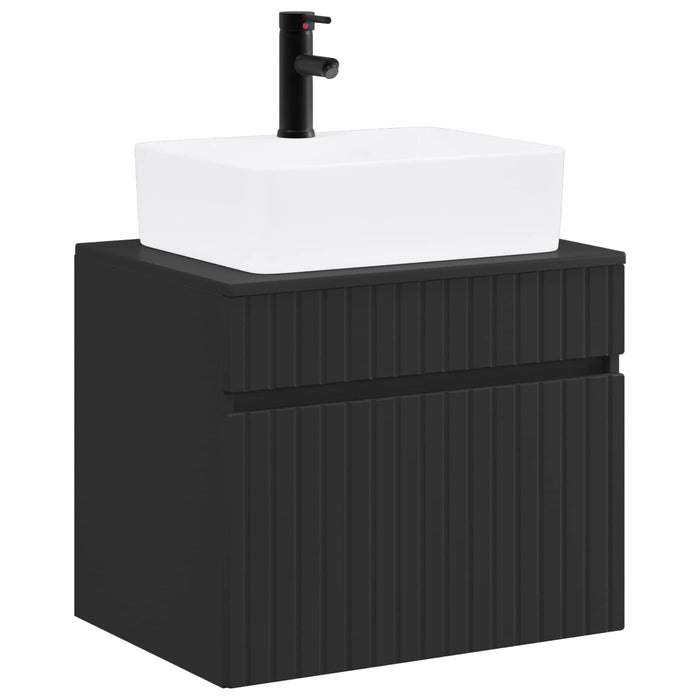 Set de mobilier pentru baie Negru Lemn prelucrat WALTI