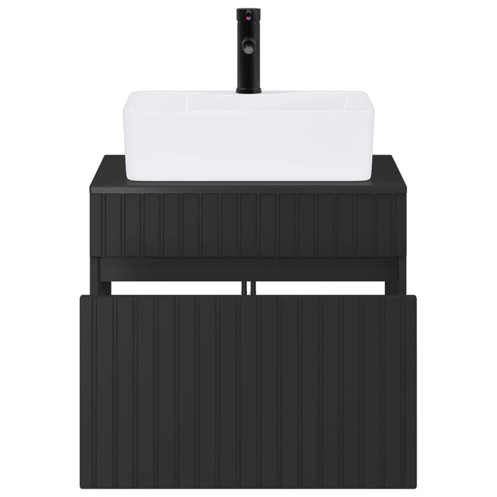 Set de mobilier pentru baie Negru Lemn prelucrat WALTI