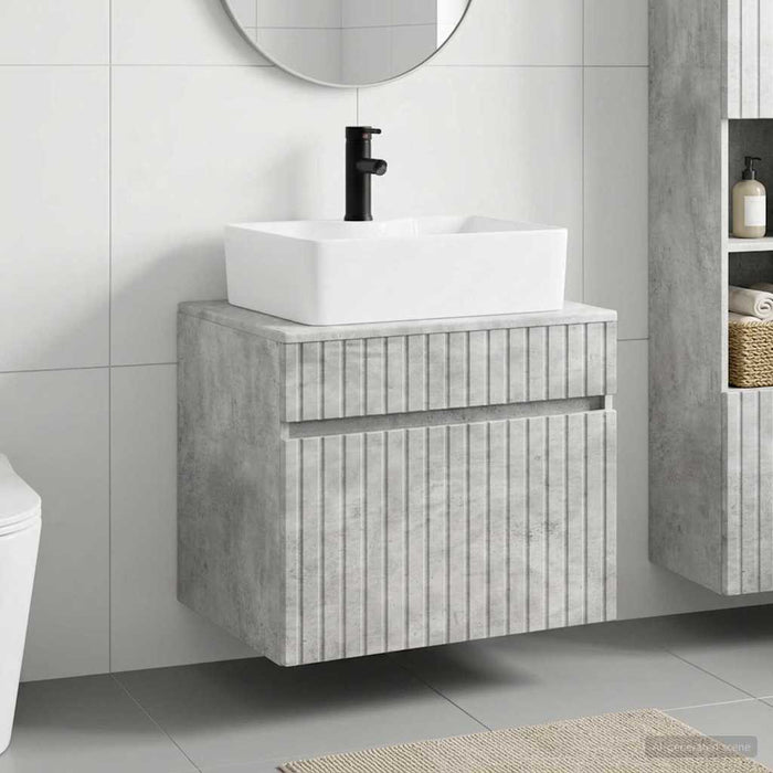 Set de mobilier pentru baie Gri Beton Lemn prelucrat WALTI