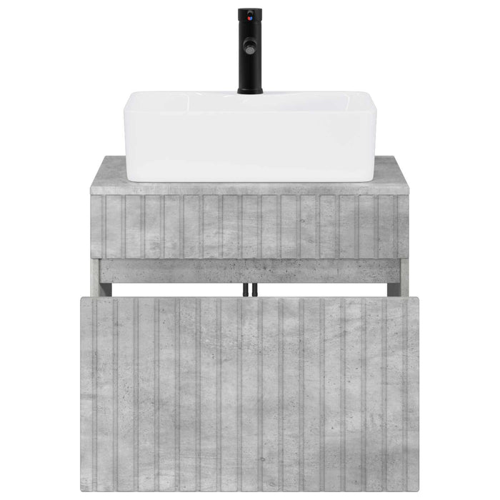Set de mobilier pentru baie Gri Beton Lemn prelucrat WALTI