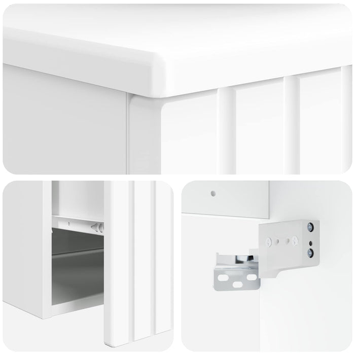 Set de mobilier pentru baie Alb foarte lucios Lemn prelucrat WALTI