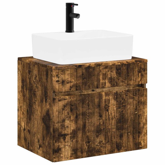 Set de mobilier pentru baie Stejar fumuriu Lemn prelucrat WALTI