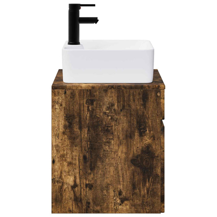 Set de mobilier pentru baie Stejar fumuriu Lemn prelucrat WALTI