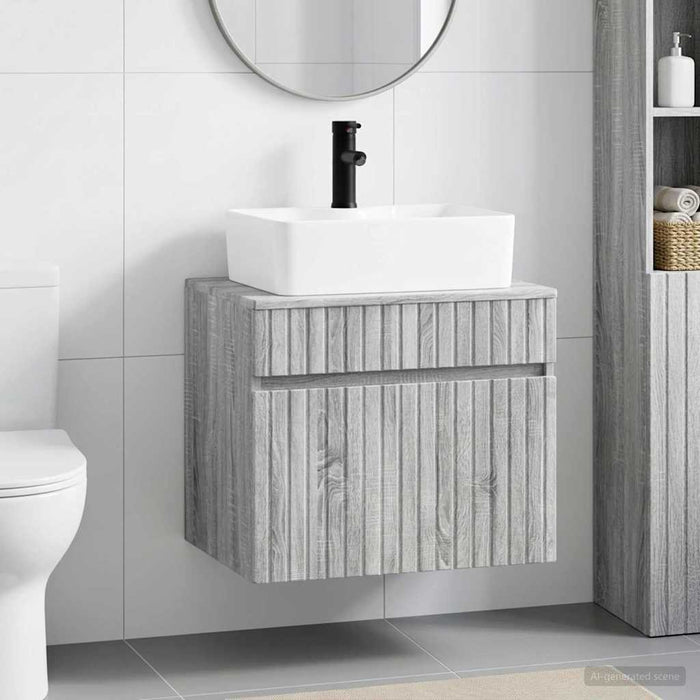 Set de mobilier pentru baie Sonoma gri Lemn prelucrat WALTI