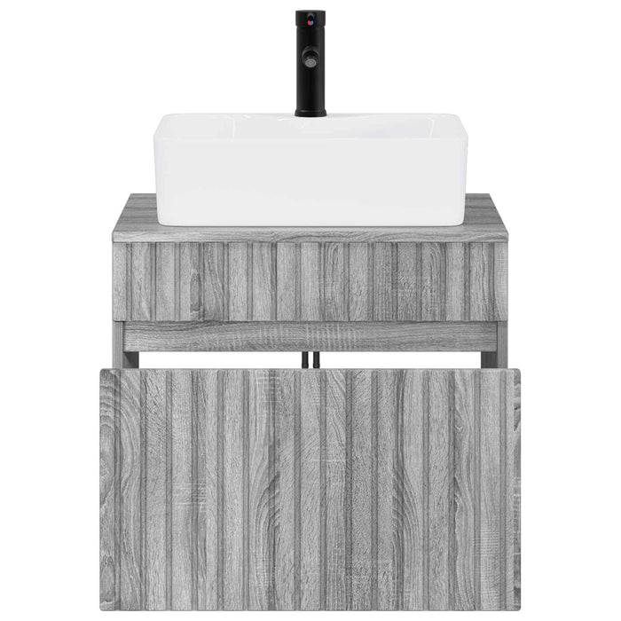Set de mobilier pentru baie Sonoma gri Lemn prelucrat WALTI