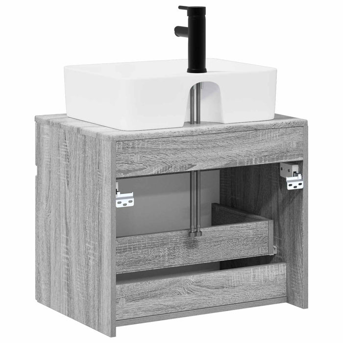 Set de mobilier pentru baie Sonoma gri Lemn prelucrat WALTI