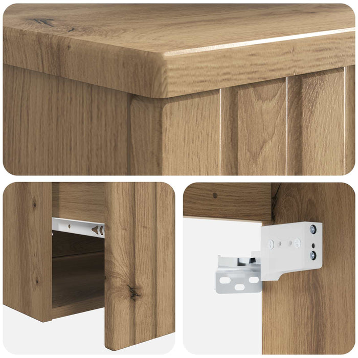 Set de mobilier pentru baie Stejar Artizanal Lemn prelucrat WALTI