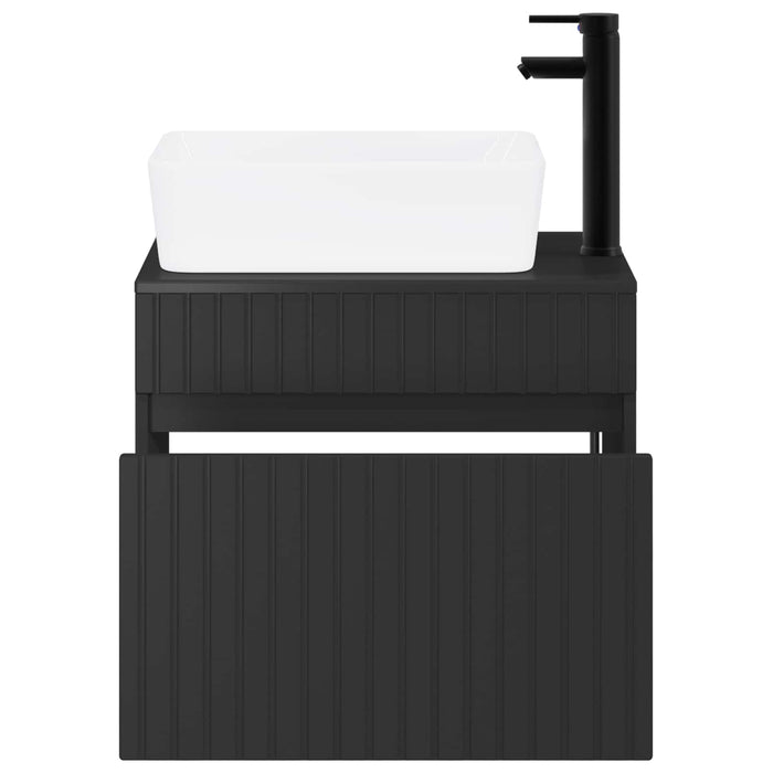 Set de mobilier pentru baie Negru Lemn prelucrat WALTI