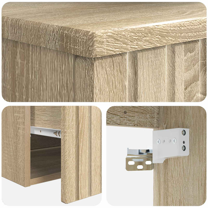Set de mobilier pentru baie Stejar Sonoma Lemn prelucrat WALTI