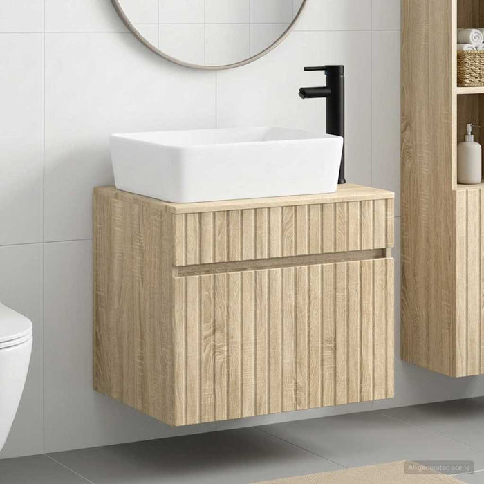 Set de mobilier pentru baie Stejar Sonoma Lemn prelucrat WALTI