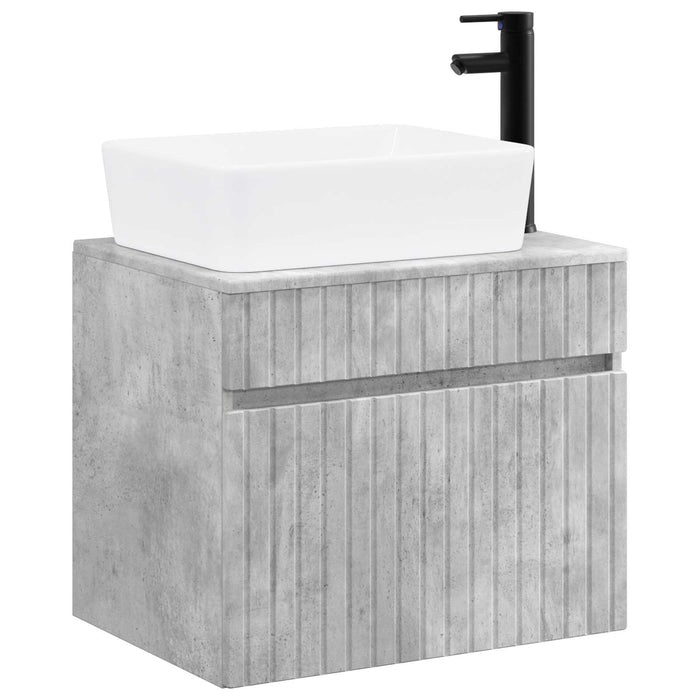 Set de mobilier pentru baie Gri Beton Lemn prelucrat WALTI