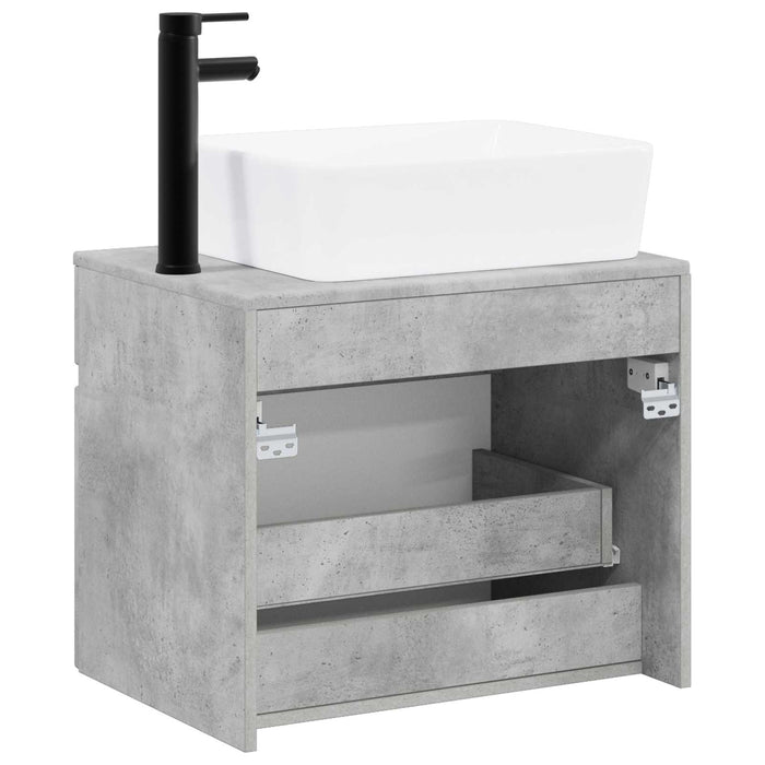 Set de mobilier pentru baie Gri Beton Lemn prelucrat WALTI