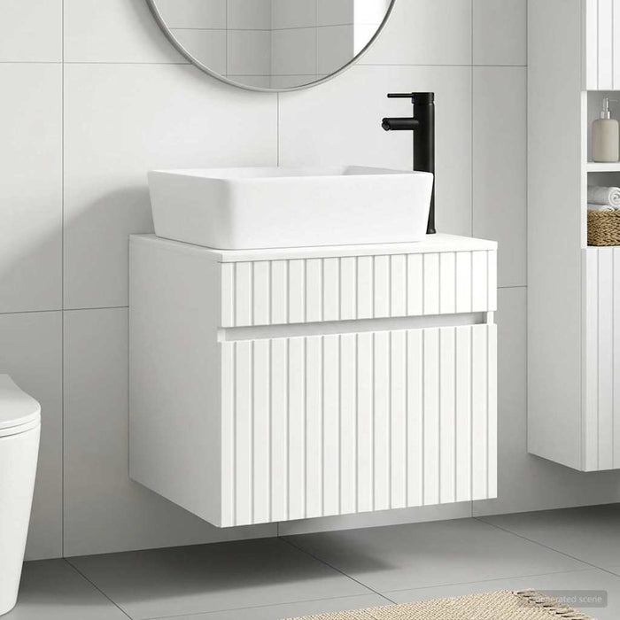 Set de mobilier pentru baie Alb foarte lucios Lemn prelucrat WALTI