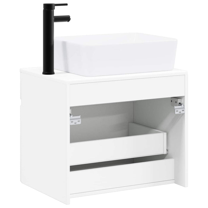 Set de mobilier pentru baie Alb foarte lucios Lemn prelucrat WALTI