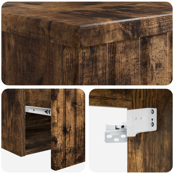 Set de mobilier pentru baie Stejar fumuriu Lemn prelucrat WALTI