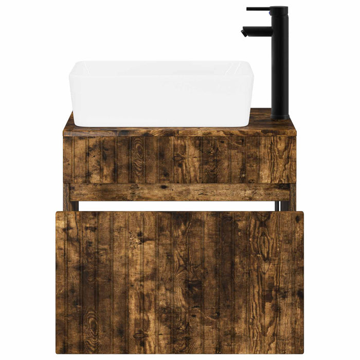 Set de mobilier pentru baie Stejar fumuriu Lemn prelucrat WALTI
