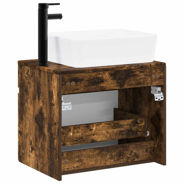 Set de mobilier pentru baie Stejar fumuriu Lemn prelucrat WALTI