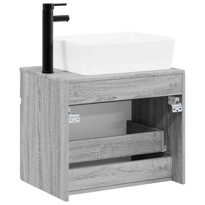 Set de mobilier pentru baie Sonoma gri Lemn prelucrat WALTI
