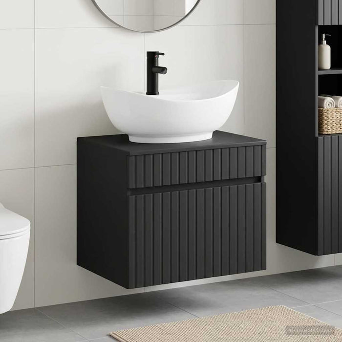 Set de mobilier pentru baie Negru Lemn prelucrat WALTI