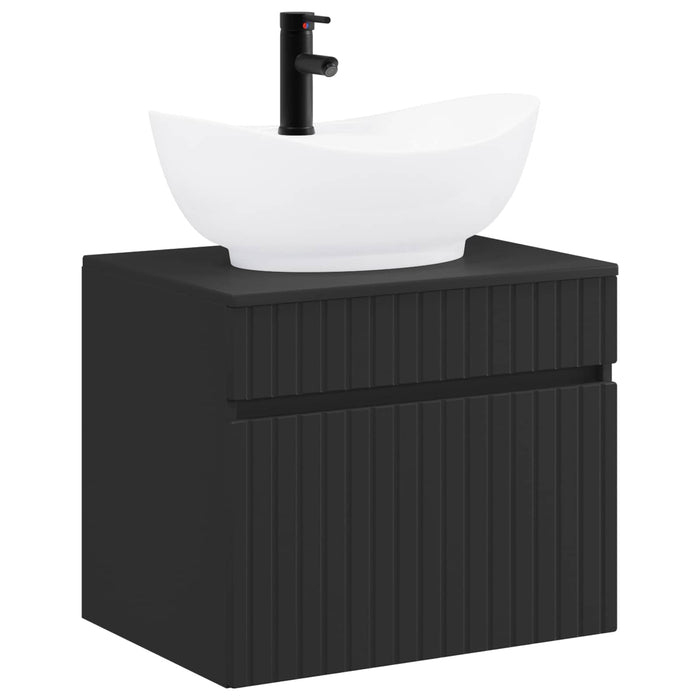 Set de mobilier pentru baie Negru Lemn prelucrat WALTI