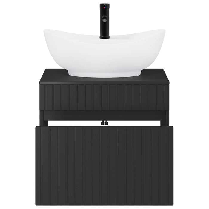 Set de mobilier pentru baie Negru Lemn prelucrat WALTI